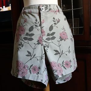 Lane Bryant Khaki Floral Shorts 16
